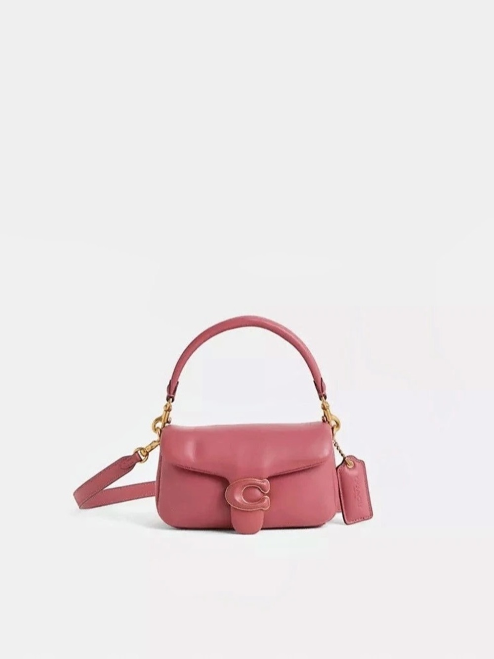 Coach Rogue 21 Leather Mini Shoulder Bag in Pink